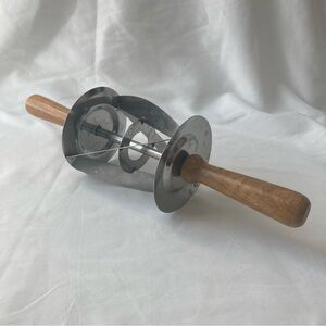 Commercial Vintage Croissant Pastry Cutter Aluminum Antique Primitive Roll Dough